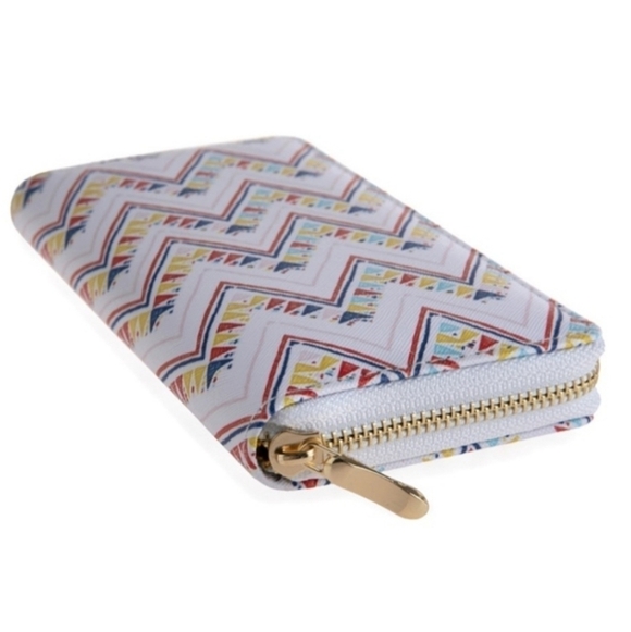 Riah Chevron Zip Around Wallet - Picture 2 of 6